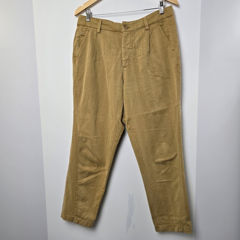 by Anthropologie Women's Tan Lyocell Blend Trousers, Sz 29